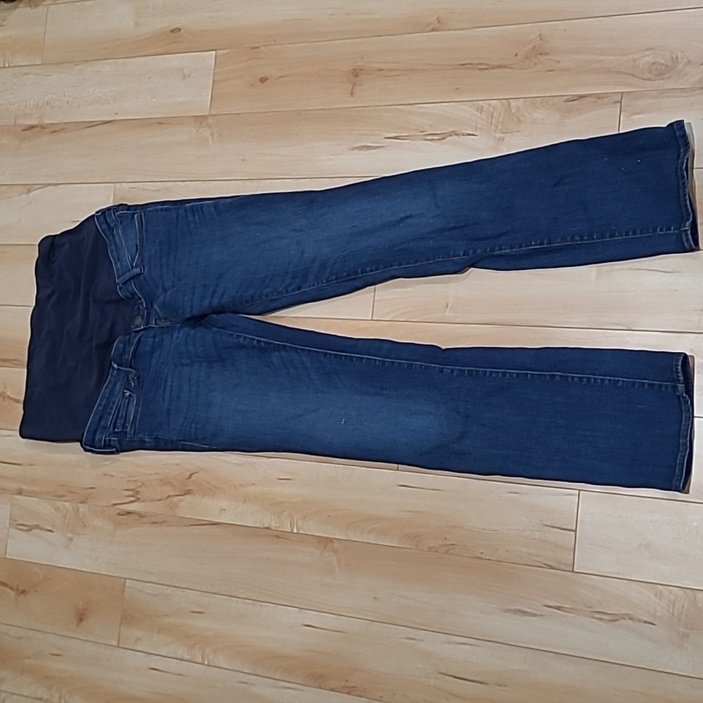&denim women's size 12 maternity blue jeans